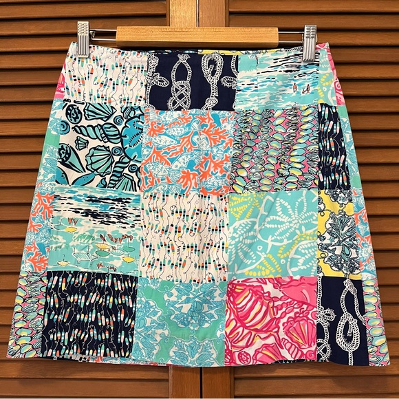 Lilly Pulitzer patchwork nautical skirt 2 - Picture 2 of 10